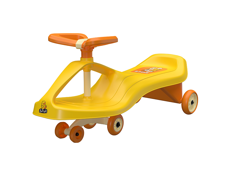 side view of yellow wiggle cars for kids