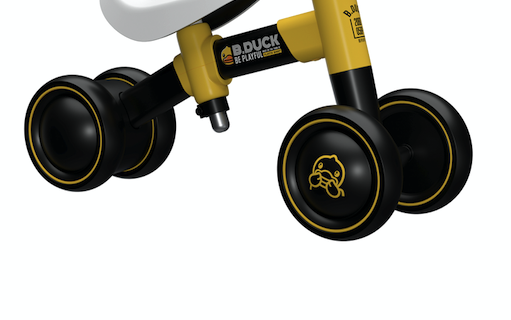 black and yellow balance bike for kids